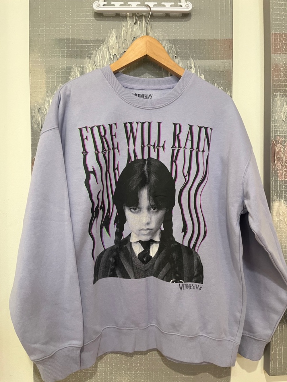 Wednesday Lavender Graphic Sweatshirt - Unbranded